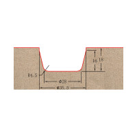 Фреза профильная для фасадов (35.5x18x63 мм; S=12 мм) Greencut BX11193