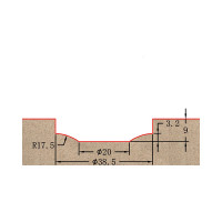 Фреза профильная для фасадов (38.5x9x54 мм; S=12 мм) Greencut BX11069