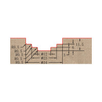 Фреза профильная для фасадов (34x11.5x56.5 мм; S=12 мм) Greencut BX11162