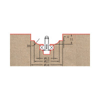 Фреза профильная для фасадов (34x20x65 мм; S=12 мм) Greencut BX11152