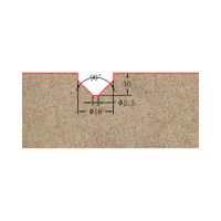 Фреза профильная для фасадов (16x10x50 мм; V=90 градусов) Greencut BX11277