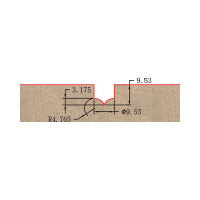 Фреза профильная для фасадов (9.53x9.53 мм; S=12 мм) Greencut BX11264