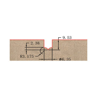 Фреза профильная для фасадов (6.35x9.53 мм; S=8 мм) Greencut BX11269