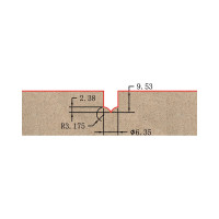 Фреза профильная для фасадов (6.35x9.53 мм; S=12 мм) Greencut BX11263