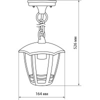 Светильник уличный TDM ELECTRIC "СИТИ" шестигранник подвесной черный SQ0330-1308