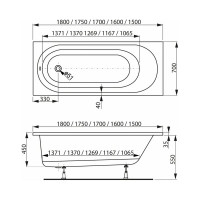 Акриловая ванна VAGNERPLAST KASANDRA 160x70 VPBA167KAS2X-04