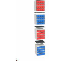 Кассета Диком К-01/1, 8 ящиков Б 400x185x100 мм, красные 18.2102-091