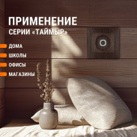 Телевизионная розетка TDM ELECTRIC простая, 0-2400МГц, мама, ЭКО, бук, Таймыр SQ1814-0322