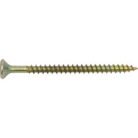 Универсальный саморез КВАДРА 4.5x60 желтый, потайная голова, цинк, уп. 10 шт. 454060010812