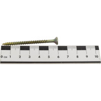 Универсальный саморез КВАДРА 4.5x60 желтый, потайная голова, цинк, уп. 10 шт. 454060010812