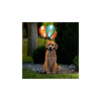 Садовый светильник ЭРА ERASF22-05 Золотистый ретривер щенок на солнечной батарее, 48 см, Б0053357