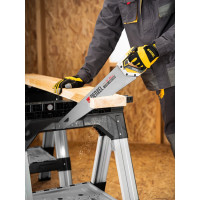 Ножовка по дереву Denzel, 450 мм, 9 TPI, зуб 3D, металлопластиковая рукоятка 24140