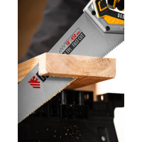 Ножовка по дереву Denzel, 450 мм, 9 TPI, зуб 3D, металлопластиковая рукоятка 24140