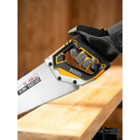 Ножовка по дереву Denzel, 450 мм, 9 TPI, зуб 3D, металлопластиковая рукоятка 24140