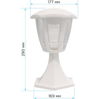 Садово-парковый светильник Apeyron светодиодный, столб малый, 8Вт, 6-ти гранный, 720Лм, 6500К 11-195