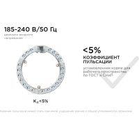 Светодиодный модуль со встроенным драйвером Apeyron 230В, 18Вт, smd2835, 1620Лм, 6500К, ø178x16мм 02-61