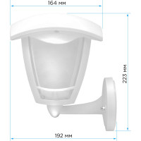 Садово-парковый светильник Apeyron светодиодный, настенный, 8Вт, 4-х гранный, 720Лм, 6500К, пластик 11-176