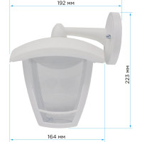 Садово-парковый светильник Apeyron светодиодный, настенный 8Вт, 4-х гранный, 720Лм, 6500К, поликарбонат 11-179