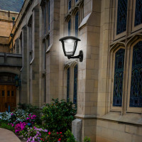 Садово-парковый светильник Apeyron светодиодный, настенный, 8Вт, 4-х гранный, 720Лм, 6500К, черный 11-175