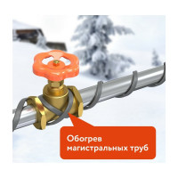 Греющий кабель для обогрева труб, водостоков и кровли RoofMate 18 Вт, длина 30 м 2243144