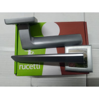 Ручка дверная Rucetti RAP 21-S SC/CP, цвет - матовый хром/хром 9013297