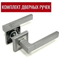 Ручка дверная Rucetti RAP 16-S SC/CP, цвет - матовый хром/хром 9013295