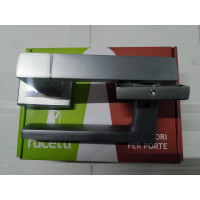 Ручка дверная Rucetti RAP 16-S SC/CP, цвет - матовый хром/хром 9013295