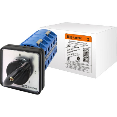 Многоступенчатый переключатель TDM ELECTRIC КПУ11-40/136 0-1-2-3 3р SQ0715-0089