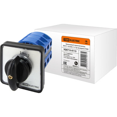 Переключатель направления TDM ELECTRIC КПУ11-10/206 1-2 3р возврат SQ0715-0115