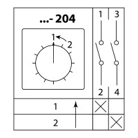 Переключатель направления TDM ELECTRIC КПУ11-10/204 1-2 1р возврат SQ0715-0111
