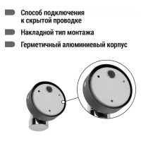 Спот TDM ELECTRIC LED СНС 5Вт, 3000 K, 230 В, 50 Гц, IP44, Костус, черный/хром SQ0358-0228