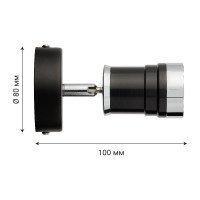 Спот TDM ELECTRIC СНС 50 Вт, GU10, 230В, 50 Гц, IP44, Юкка, черный/хром SQ0358-0220