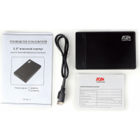 Внешний корпус AgeStar USB 3.0 2.5" SATA, пластик, черный 3UB2P3C (BLACK)