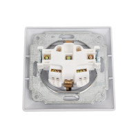 Розетка Intro Solo 4-203-01 с заземлением 2P+E Schuko с крышкой, 16А-250В, IP20, СУ, белый, Б0053657