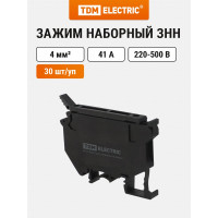 Наборный зажим TDM ELECTRIC ЗНН-4мм2 6,3А черный для плавких вставок 5x20 500В Ph-C UK 5-HESI N SQ0803-1110