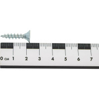 Универсальный саморез КВАДРА 5x25 белый, потайная голова, цинк, уп. 10 шт. 503025108120