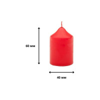 Свеча Антей Candle бочонок 40x60 мм, цвет: красный 5070933