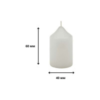 Свеча Антей Candle бочонок 40x60 мм, цвет: белый 5070932