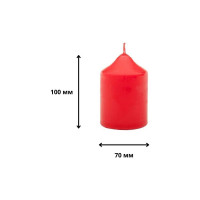 Свеча Антей Candle бочонок 70x100 мм, цвет красный 50701022