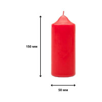 Свеча Антей Candle бочонок 50x150 мм, цвет красный 5075822
