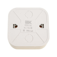 1-ая розетка IEK РС20-2-ХК без з/к о/у 10А GLORY кремовый ERH10-K33-10