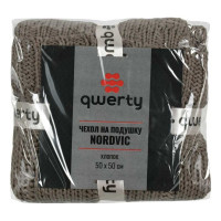 Вязаный чехол на подушку QWERTY с пуговицами 66510