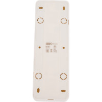 4-ая розетка IEK РС24-2-ХБ без з/к о/у 10А GLORY белый ERH40-K01-10