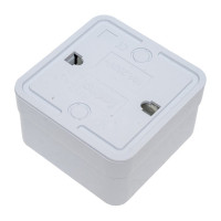 Розетка Intro Quadro 2-202-01 с заземлением 2P+E Schuko, 16А-250В, IP20, открытая установка, белый, Б0053783