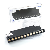 Светодиодный магнитный светильник FERON MGN301 трековый низковольтный, 12W, 1080 Lm, 4000К, 30 градусов, черный 41936