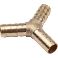 Тройник Y-образный елочка 10мм, латунь, в блистере AV Steel AV-700336B