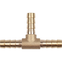 Тройник Т-образный елочка 6мм, латунь, в блистере AV Steel AV-700338B