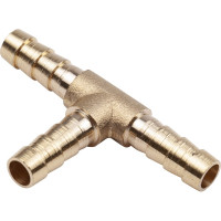 Тройник Т-образный елочка 6мм, латунь, в блистере AV Steel AV-700338B