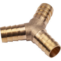 Тройник Y-образный елочка 12мм, латунь, в блистере AV Steel AV-700337B