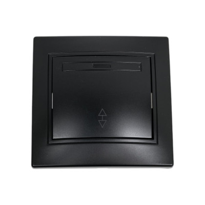 Одноклавишный переключатель Intro Plano 1-103-05 10А-250В, IP20, СУ, антрацит, Б0053750